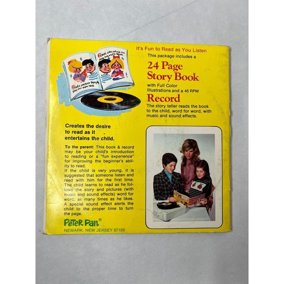 Peter Pan Records - "Pinocchio" - 45 RPM - Vinyl Record And Book - #1946 - Picture 5 of 7